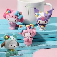 ซูจิคอลเลกชั่นเค้กตกแต่งตุ๊กตาแกะ My Melody คอสเพลย์ชุดสวนสัตว์ตุ๊กตาน่ารักเครื่องประดับตั้งโต๊ะของเล่นตุ๊กตาญี่ปุ่นแบบตั้งโชว์