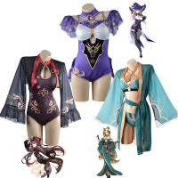 ❀﹍■ Anime Genshin Impact Hutao Hu Tao Lisa Ms Hina Bikini Swimsuit Swimwear Summer Cover Up Cosplay Costume Sexy Women Swim Suit