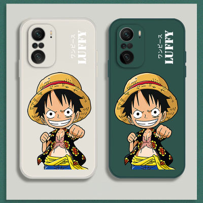 เคส Xiaomi 11X Pro Case เคสซิลิโคนเหลวการ์ตูน Luffy การ์ตูน Luffys Flocking ฝาครอบโทรศัพท์ป้องกัน