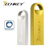 Techkey Usb แฟลชไดรฟ์4GB 8GB 16GB 32GB 32GB ไดร์ฟปากกา64GB กันน้ำตัวจุความจำกิกะไบท์แฟลชไดรฟ์128อุปกรณ์ดิสก์ Cel Usb