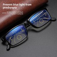 1PC Progressive Reading Glasses Men Women Multifocal Bifocal Anti Blue Light Magnifying Presbyopic EyeGlasses 1.0 4.0