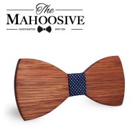 Mahoosive Simple Men 39;s Suit Wooden Bow Tie For Groom Wedding Party Men Formal Wear Business Cravat Bow tie Clothing Accessories