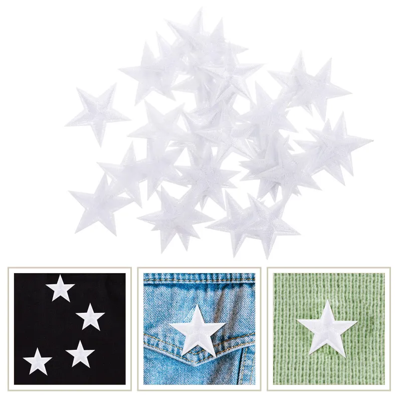 30pcs Star Embroidered Patches Star Iron On Patches Star Patches