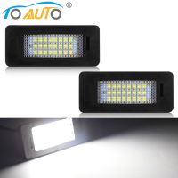 ไฟหมายเลขป้ายทะเบียน Led สำหรับรถยนต์ Canbus 2ชิ้นเหมาะสำหรับรถ Audi A1 A4 B8 4D 5D A5 S5 2D 5D S6 A6สำหรับ VW Golf Passat โคมไฟอัตโนมัติ12V