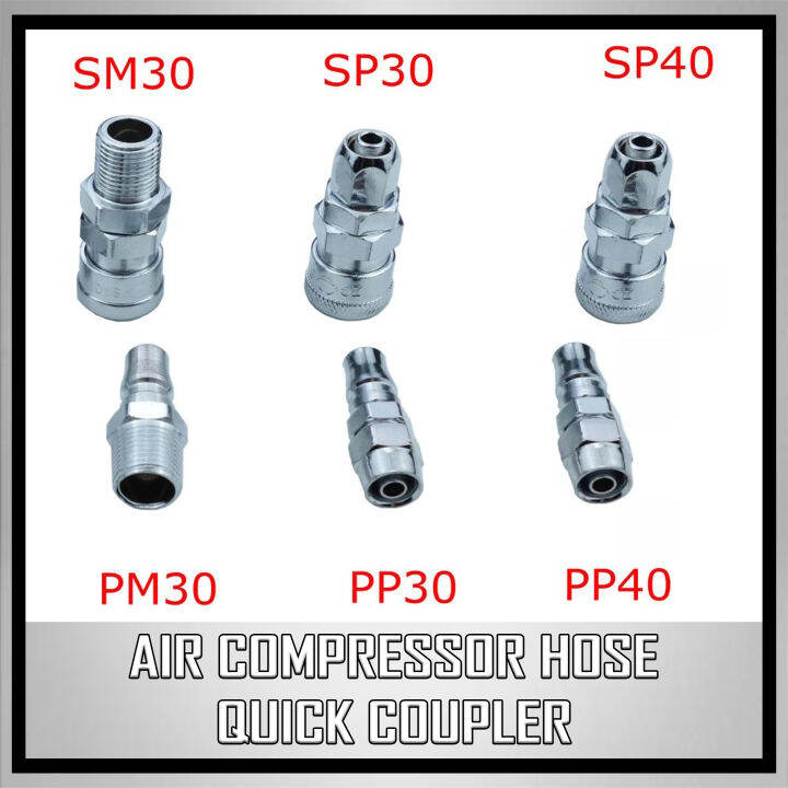 FITTINGS AIR COMPRESSOR HOSE QUICK COUPLER (SM30 / PM30 / SP30 / SP
