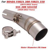 ท่อไอเสียมอเตอร์ไซค์สำหรับ HONDA Forza300 Forza350 Forza NSS300 NSS 300 350 2018-2022ผ้าพันคอปรับเปลี่ยนได้ท่อเชื่อมกลาง