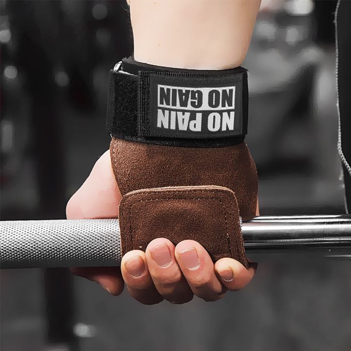ถุงมือสำหรับออกกำลังกาย-1-คู่-cowhide-gym-s-grips-weightlifting-fitness-pull-up-crossfit-workout-equipment-wear-resistance