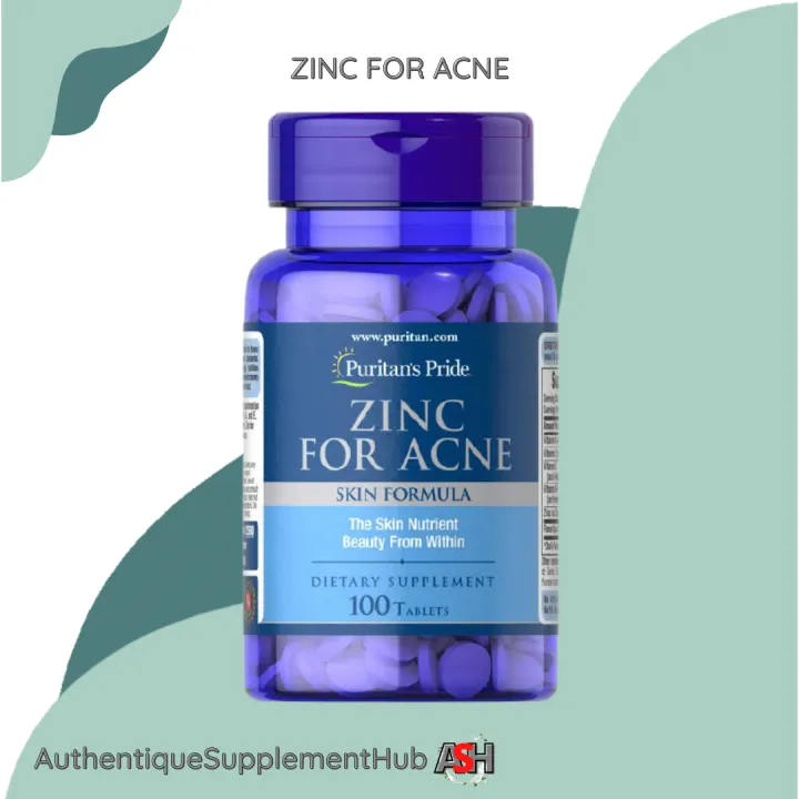 Puritan’s Pride Zinc for Acne Skin Formula, 100 Tablets Lazada PH