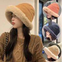 Plush hat Autumn and winter for woman fashion versatile keep warm cap korean Soft and comfortable Sweet Fisherman hat 【JULY]