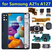 ของแท้สำหรับ A217F A21S Galaxy จอแอลซีดีพร้อมกรอบฝาหลังหน้าจอแสดงผลหลักบอร์ดชาร์จลำโพงอะไหล่เปลี่ยนลำโพง