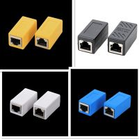 RJ45 Warna-warni Ke Jaringan Wanita Konektor LAN Adaptor Coupler Extender RJ45 Kabel Ethernet Gabungan Pasangan Konverter Perpanjangan