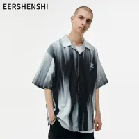 EERSHENSHI เสื้อแขนสั้นพรีเมี่ยมดีไซน์ใหม่เสื้อเชิ้ตผู้ชายฤดูร้อน