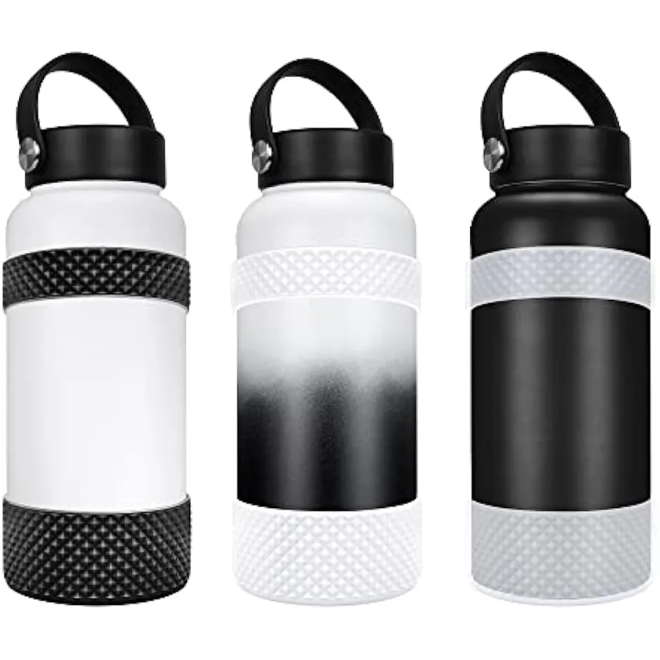 Water Bottle Boot,Double Protective Diamond Texture Silicone Boot