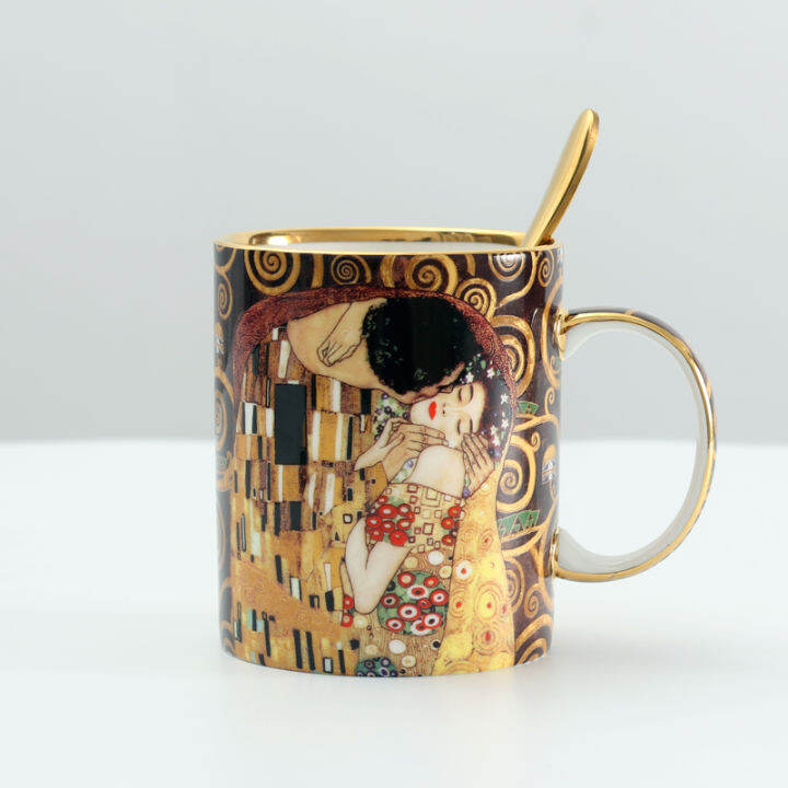 klimt-kiss-porcelian-mugs-coffee-cups-with-spoon-gustav-klimt-bone-china-wedding-birthday-present-office-drinkware