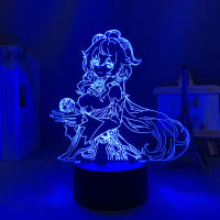 Acrylic Led Night Lamp Genshin Impact Ganyu Led Night Light Game