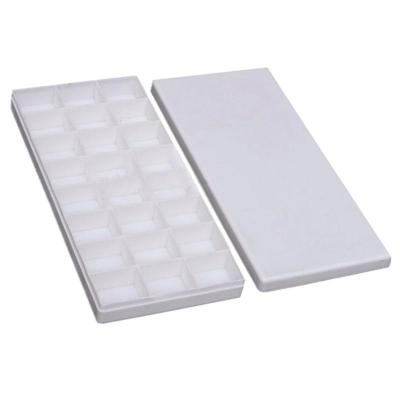 Minghua White 24 Alternatives Paint Tray Artist Oil Watercolor Plastic Palette Supply