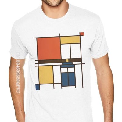 Vintage Graphic Mondrian Who Tee MenS Custom Made Oversized Anime Tshirt Men Premium Cotton Gothic Style T Shirts