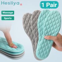 ❧ 1Pair Latex Insoles for Sports Comfortable Massage Insole for Men Women Deodorant Shock Absorption Lightweight Shoe Pads Cushion