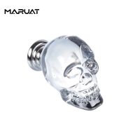 ┅ American Trend Pulls Skull Design Crystal Glass Knobs Cupboard Pulls Colorful Drawer Knobs Cabinet Handles Furniture Handle