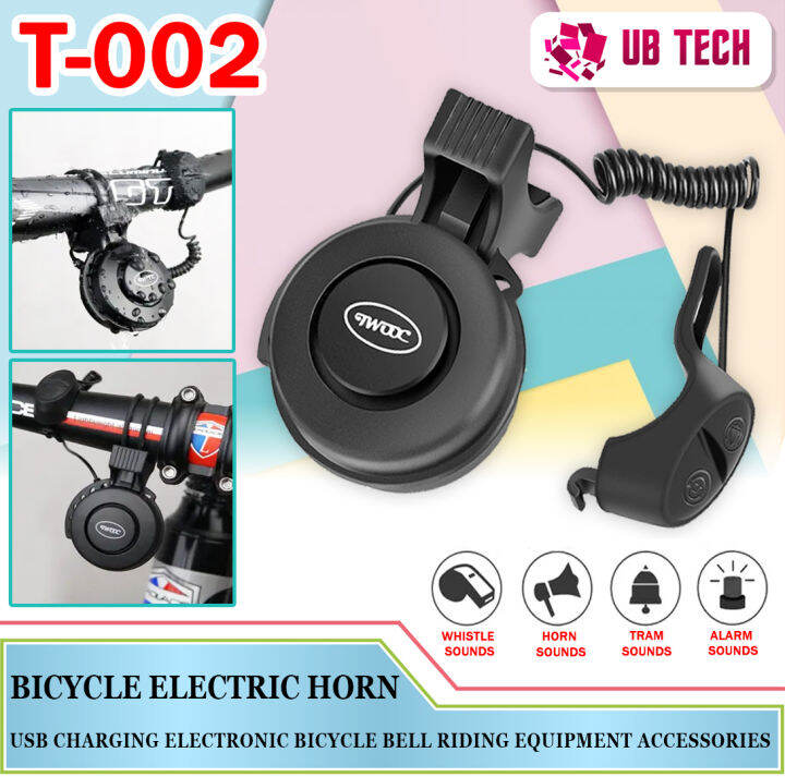 Electric Bike Horn USB Charging Electronic Bicycle Bell Riding