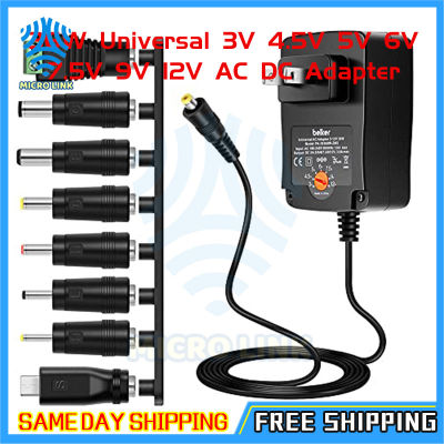 36W Universal 3V 4.5V 5V 6V 7.5V 9V 12V AC DC Adapter Power Supply for LCD LED Light Strip Router HUB Speaker Smart Phone Box