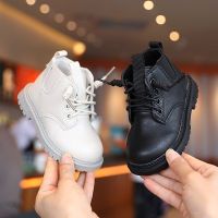 Autumn Winter Baby Martin Boots 1-3-6 Years Toddler Sports Shoes Baby Boys Girls New Design Zipper Soft Sole Boots Child 21-30