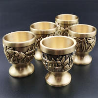 Retro Bronze Elephant Wine Glasses Metal Wineglass 10ML Drinking Cup Charms Supplies Accessories