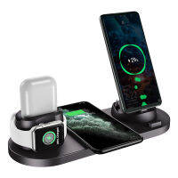 2021Wireless Charger for iPhone 12 Pro Max 11 Xs Max 8 Plus 10W Fast Charging Pad for Apple Watch 6 in 1 Charging Dock Station