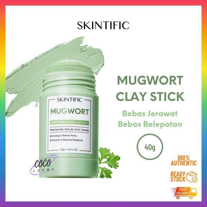 New Skintific Mugwort Anti Pores Acne Clay Mask Stick G Lazada