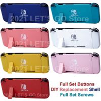 DIY Replacement Soft Touch Grip Back Plate Joycon Controller Case Full Set Buttons Screw For Nintendo Switch Console Accessories