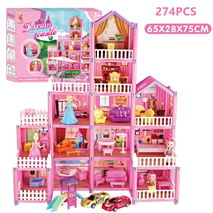 Quick Delivery And Special Sale Pink Girls Toys Diy Doll House Ts