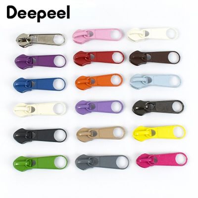 20/50Pcs 3# 5# Rainbow Zipper Puller Slider for Nylon Zips Clothes Handbag Zip Head Zippers Repair Kit DIY Sewing Accessories Door Hardware Locks Fabr