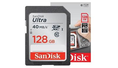 เมมโมรี่การ์ด SanDisk Ultra SD Card 128GB Class 10 40MB/s 266x SDXC (มีการรับประกัน)