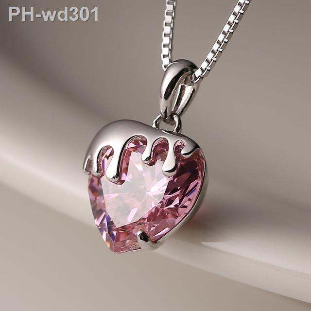 luxury-fashion-pink-zircon-crystal-heart-pendant-necklace-for-women-chain-neckleck-birthday-party-anniversary-gift-jewelry-mujer