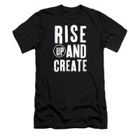 เสื้อยืดผ้าฝ้ายเสื้อยืด พิมพ์ลาย Linda Woods Rise Up And Create Art สําหรับผู้ชายL XL XXL 3XL  3UFT