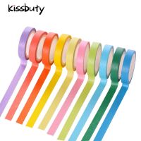 10ม้วน/ชุด Rainbow Candy สี Washi เทป Iridescent Rainbow Pure สี Diy ของขวัญ Masking สมุดภาพกระดาษเทป