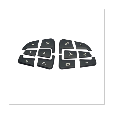 Car Steering Wheel Button Covers Trim Stickers Car Button Covers Trim Stickers for Mercedes Benz GLC X253 C Class W205 CLA GLA A Class X156 C117 W176 (A)