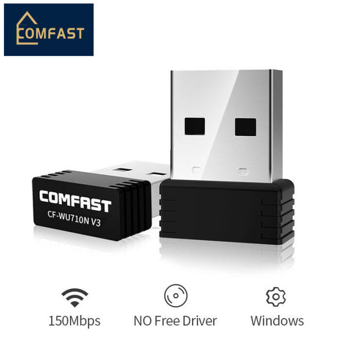 comfast Wireless Mini USB Wifi Adapter 802.11N 150Mbps USB2.0 Receiver ...