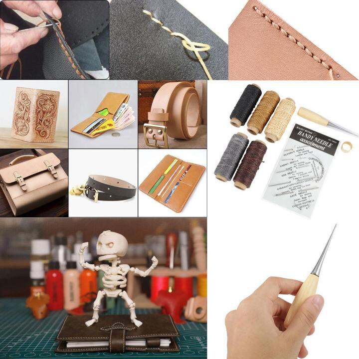 【Clearance】Leather Craft Tool Kit Leather Hand Sewing Needles Canvas