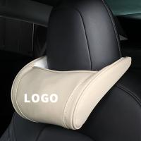 Car Neck Pillows For Tesla Model 3 X S Y 2022 Leather Seat Headrest Travel Pillows Tesla Model Y 2023 Interior Car Accessories Seat Cushions