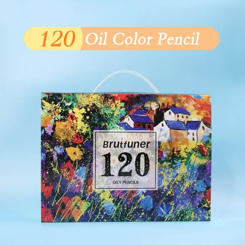 Brutfuner 48/72/120/180 Colored Pencils Set Oil Color Pencil Soft Wood  Watercolor Pencil Drawing Sketch School Art Supplies