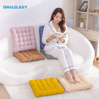 เก้าอี้คอมพิวเตอร์สำนักงานเบาะรองนั่งปัดสีทึบหนาแบบ Bantal Kursi เบาะรองนั่งสำหรับฤดูหนาวเบาะผายลมสำหรับนักเรียน