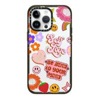 "สินค้าของแท้" CASETiFY Self Love Stickers by Illustrated by Charlie 14Promax   Impact Case  Color: Black