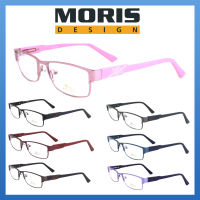 Moris แว่นตา รุ่น 3188 กรอบเต็ม Rectangle ทรงสี่เหลี่ยมผืนผ้า ขาสปริง วัสดุ สแตนเลส สตีล (สำหรับตัดเลนส์) กรอบแว่นตา สวมใส่สบาย น้ำหนักเบา ไม่ตกเทรนด์ มีความแข็งแรงทนทาน Full frame Eyeglass Spring leg Stainless Steel material Eyewear Top Glasses