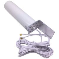 3G 4G LTE External Antenna Outdoor with 5M Dual SlIder CRC9/TS9/SMA Connector for 3G 4G Router Modem