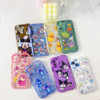 เคสขอบสีเรืองแสง งานสกรีนลายการ์ตูน( พร้อมส่งจากไทย  )สำหรับรุ่น I13-13PRO-i13promax-i14-i14pro-i14promax- ip11-i12-i12promax-i7plus-i8plus-XR