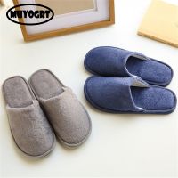 2022 New Men House Slippers Women Winter Warm Soft Sole Non-Slip Indoor Bedroom Couples Home Slippers Plush Fur Slides