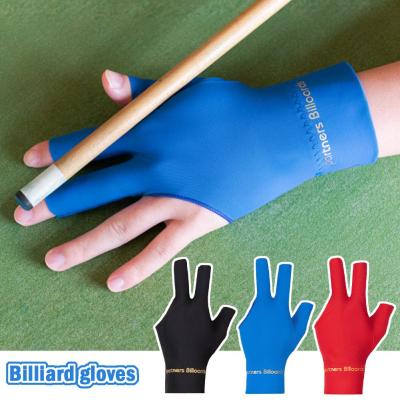 1 Pcs Billiard Gloves Open 3 Finger Snooker Glove Left Quality Stickers High Billiard Gloves Hand Accessories Non-slip with D5Q3