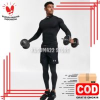 CODkecanm8 Full Set Mens Sports Suit Stump Cuff Longsleeve Long Leggings Pants Football Sports Shorts