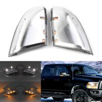 รถซ้ายขวากระจกมองหลังสัญญาณเลี้ยว LED ไฟโคมไฟสำหรับ Dodge Ram 1500 2500 2010 2011 2012 2013 2014